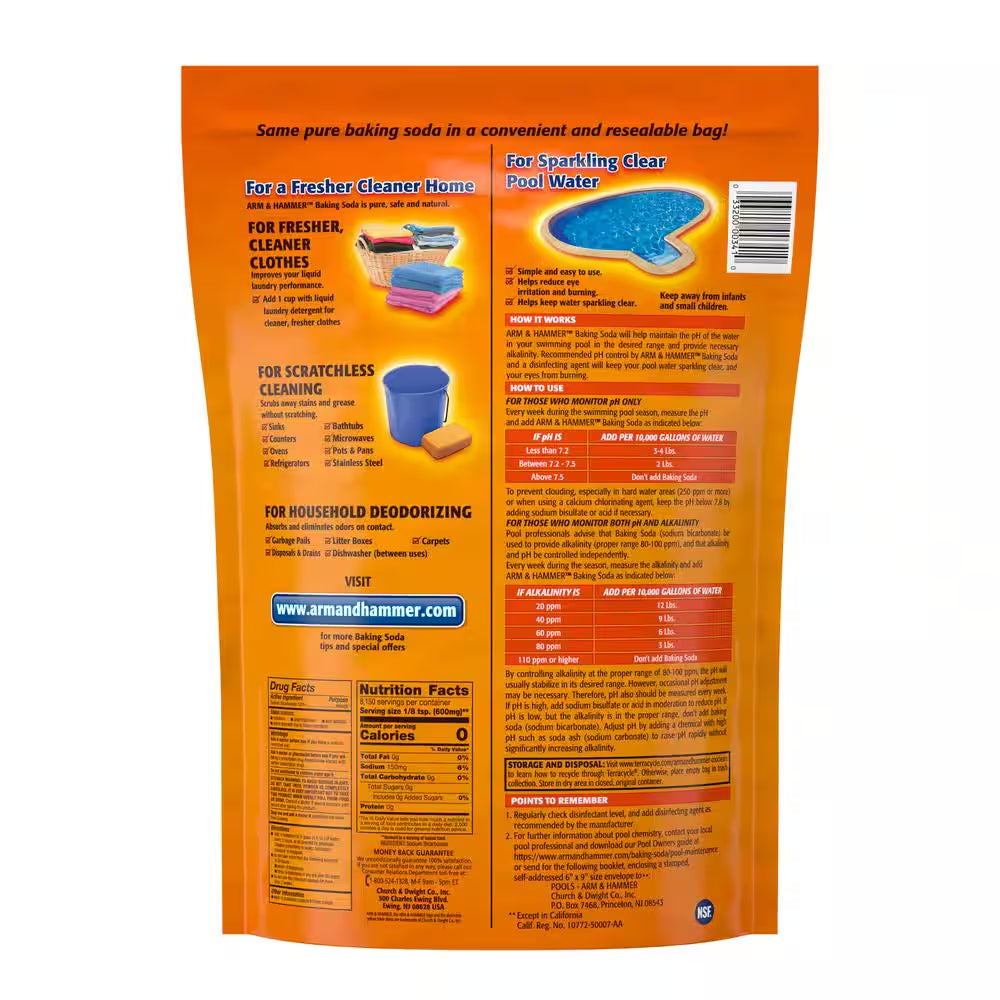 10.8 Lb Pure Baking Soda Resealable Bag