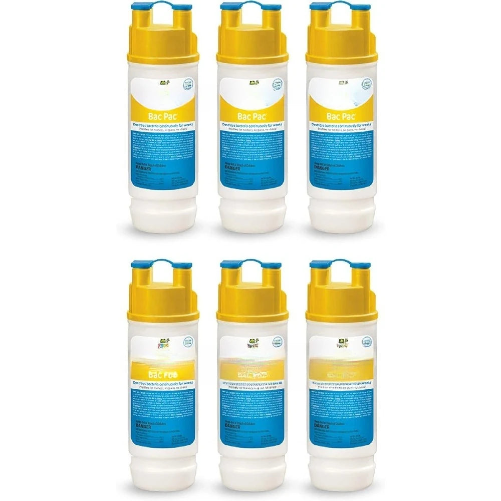 Bac Pac Replacement Chlorine Cartridges for Pool 5400 6100 Cyclers, 6 Pack Prefilled