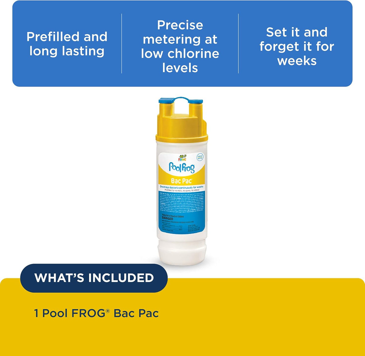 Pool  Bac Pac Replacement Chlorine Cartridges, 1 Pack